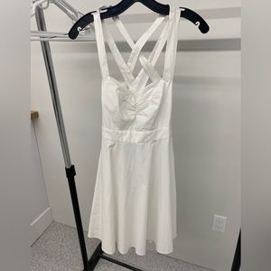 White mini dress